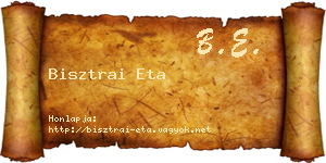 Bisztrai Eta névjegykártya